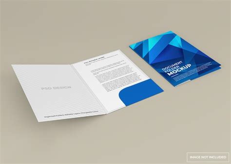 Document map mockup ontwerp geïsoleerd | Premium PSD
