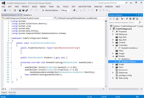Code First Approach Entity Framework in MVC 的图像结果