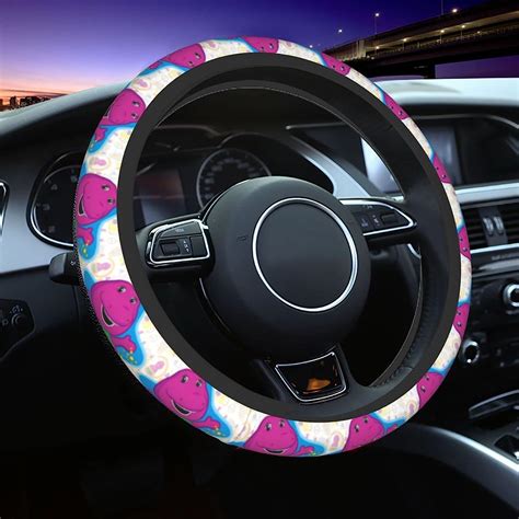 Buy ORPJXIO Car Steering Wheel Cover Barney Show and Friends Steering ...