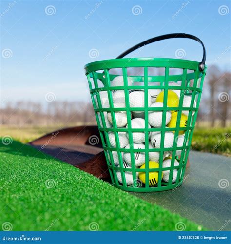 A Full Bucket of Golf Balls Stock Photo - Image of accessories ...