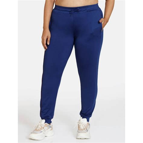 Buy Zivame Zelocity True Curv Mid Rise Quick Dry Joggers - Blue Depth ...