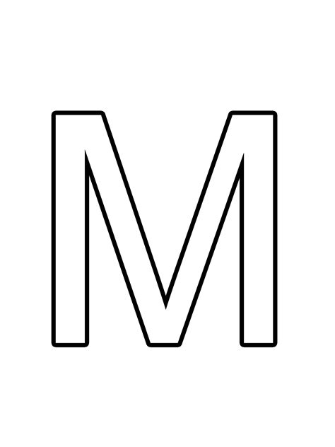 Alphabet M Outline