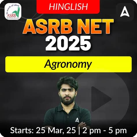 ASRB NET Agronomy Batch 2025 New Batch | Online Live Classes By Adda24 ...