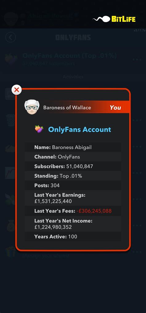 100 year old OnlyFans account : r/bitlife