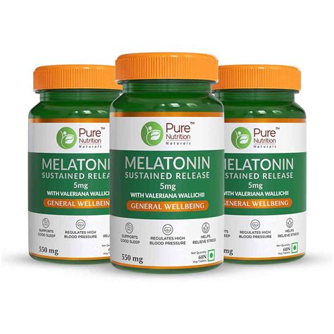 Buy Pure Nutrition Melatonin 5mg, Sustained Release, Melatonin ...