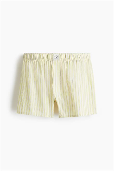 2-pack woven boxer shorts - Yellow/Green checked - Men | H&M IN