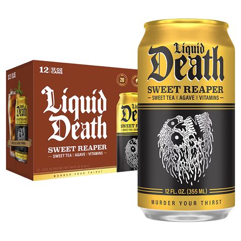 Amazon.com : Liquid Death, Sweet Reaper Iced Tea, 12-Pack (12 oz Cans ...
