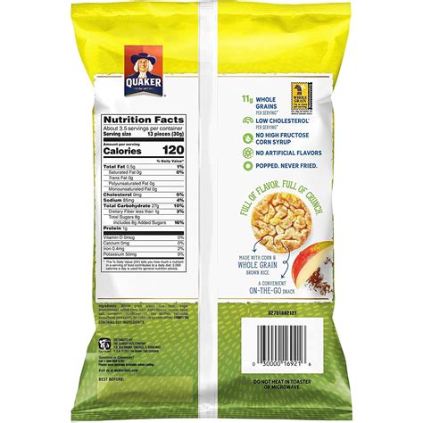 Quaker Rice Cakes Nutrition Information