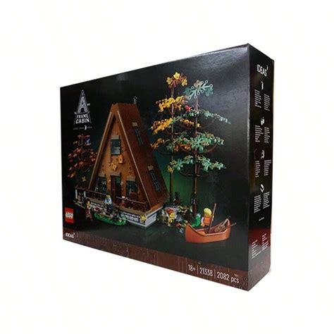 LEGO 21338 Ideas A-Frame Cabin Collectible Display Set, Buildable Model ...