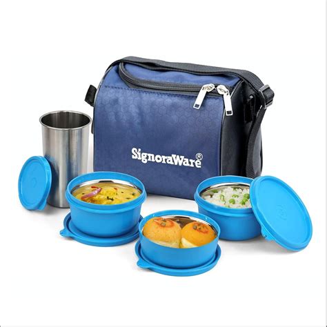 Buy Signora Ware Monarch Best Microwave Safe Steel Lunch Box (3 ...
