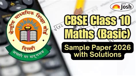 CBSE Class 10 Maths Basic Sample Paper 2026 with Solutions (PDF Download)