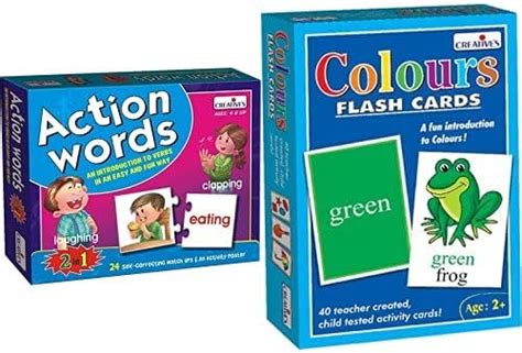 Buy Creative Educational Aids 0642 Action Words & Colour - Flash Cards ...