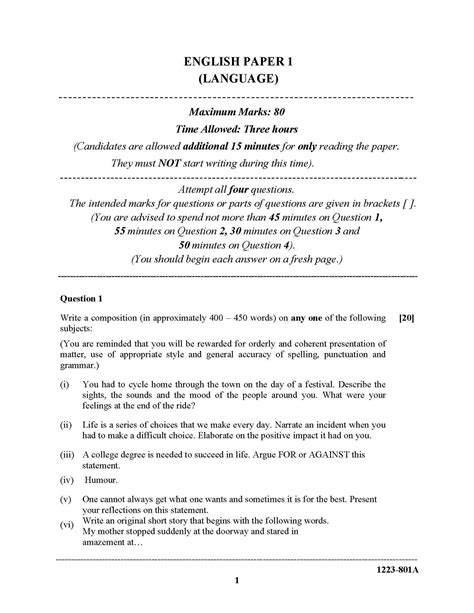 ISC English Question Paper 的图像结果