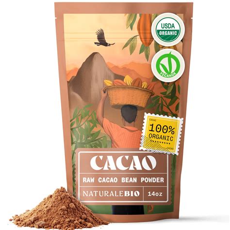 Snapklik.com : NaturaleBio Cacao Powder Organic 14oz. Unsweetened, Non ...