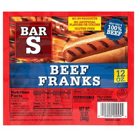 Bar S Beef Franks Hot Dogs - Shop Hot dogs at H-E-B