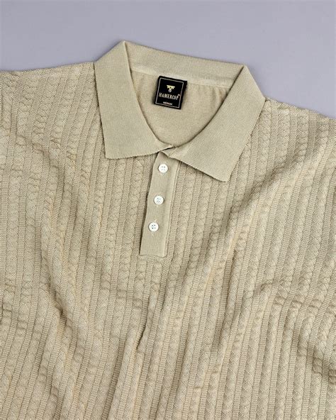 Spectra Oat Cream Knitted Polo T-Shirt – Hamercop
