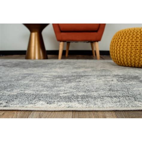 World Rug Gallery Mila 2 x 7 Gray Indoor Abstract Bohemian/Eclectic ...