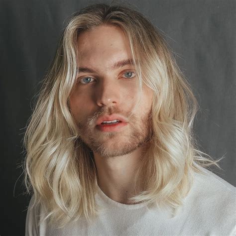 Long White Hair, White Blonde Hair, Blonde Guys, Boys Long Hairstyles ...