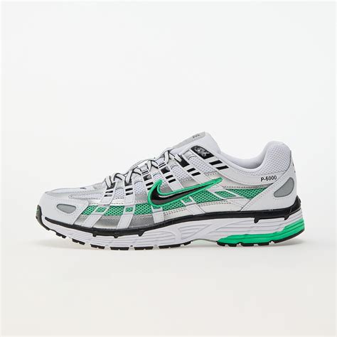 Men's shoes Nike P-6000 White/ Black-Metallic Silver-Spring Green ...