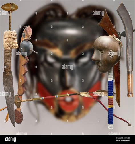 Native American Culture - A collection of weapons Stock Photo - Alamy