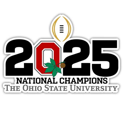 Ohio State Buckeyes – 2025 National Champions – O with leaf – Full ...