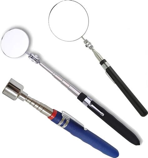 Amazon.com: Inspection mirror telescoping Round Mirror 20 lb telescopic magnet, 85mm/50mm round ...