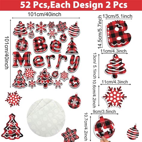 Buy Christmas Buffalo Plaid Cutouts Black Red Buffalo Plaid Classroom ...