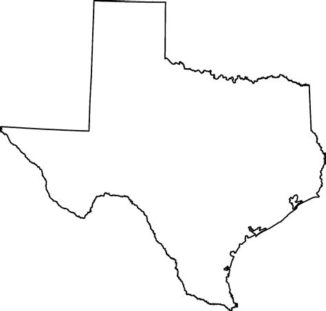 Free Texas Outline Printable: [Year] State Map - Printables for Everyone
