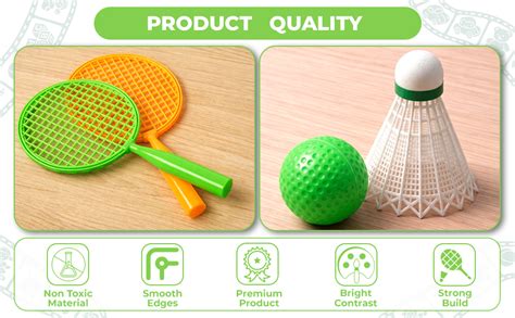 Ratna's Happy Time Tini Mini Badminton Plastic Set for Kids Indoor ...