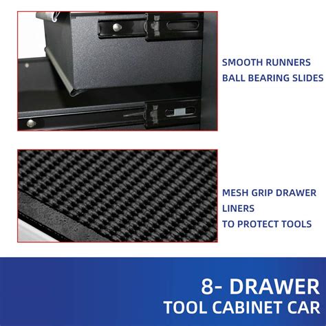 8-Drawer Rolling Tool Chest, Keyed Locking System Tool Box Big Capacity ...
