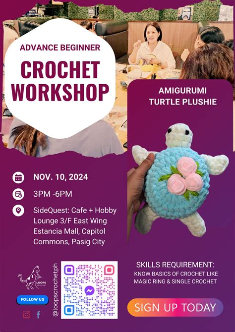 CROCHET WORKSHOP FOR ADVANCE BEGINNER, SideQuest: Cafe + Hobby Lounge ...