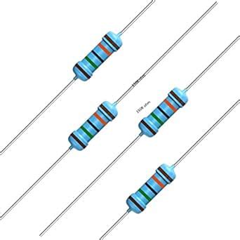 California JOS 100pcs 150K ohm Resistor 1/4w (0.25 Watt) ±1% Tolerance ...