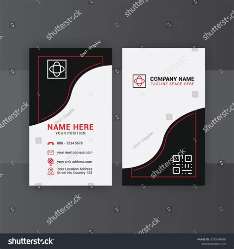 Vertical Business Card Design 的图像结果