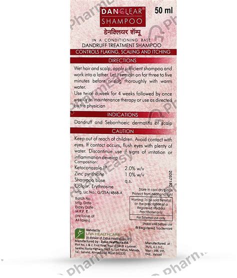 Danclear Shampoo 50ml: Uses, Side Effects, Price & Dosage | PharmEasy