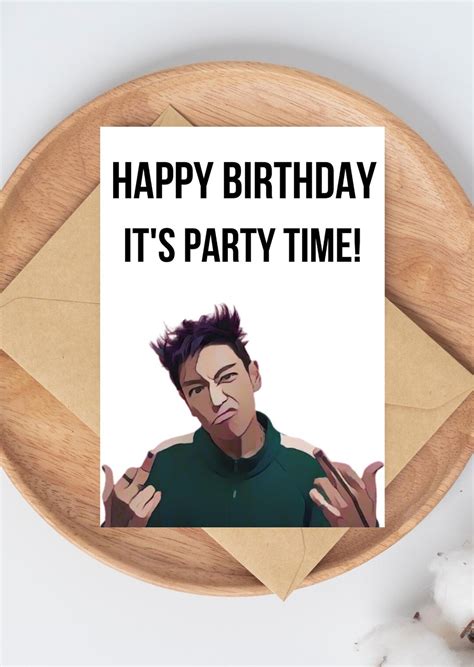 Buy Squid Game Birthday Card, Funny Printable Birthday Card, Printable ...