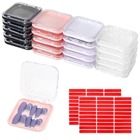 Amazon.com: 20pcs Press On Nail Packaging Boxes with 60pcs Double Sided ...