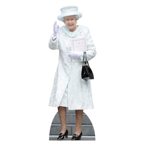 Buy Star Cutouts, Queen Elizabeth II in White Dress, Life-Size ...