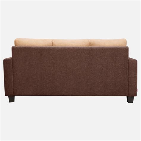 Buy Fabric 3 Seater Sofa Set (Ease Sand Brown) Online at Best Price ...