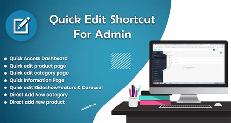 Admin Shortcuts like WordPress admin Toolbar - OpencartModule