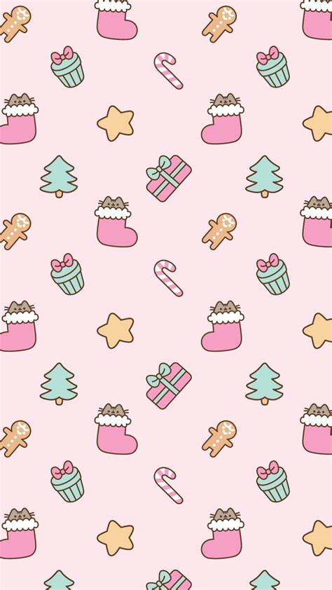 Download Cute Pink Christmas Aesthetic Wallpaper | Wallpapers.com