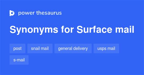 Surface Mail synonyms - 27 Words and Phrases for Surface Mail