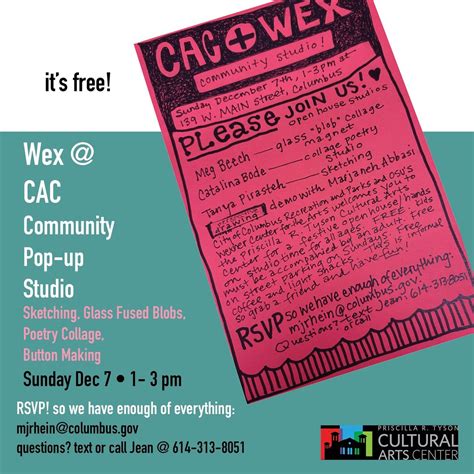 Community Studio Pop-Up w/ Wexner Center for the Arts, Priscilla R ...