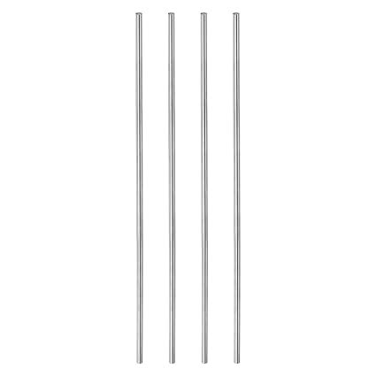 HARFINGTON 4pcs Linear Motion Rod Shaft Guide 6mm x 400mm Bearing Steel ...
