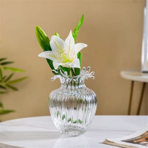 Glacier Glass Vase 11 Inch Online - Premium Vase | Nestasia