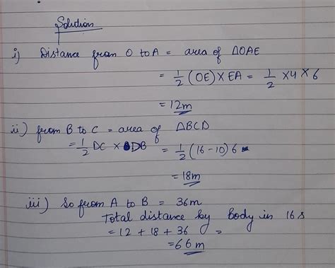 In the above question calculate. (1) Distance travelled from O to A (2 ...
