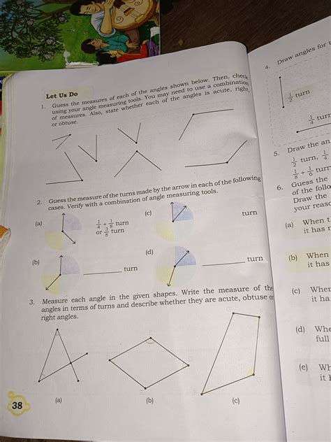 Let Us Do Guess the measures of each of the angles shown below. Then, ch..
