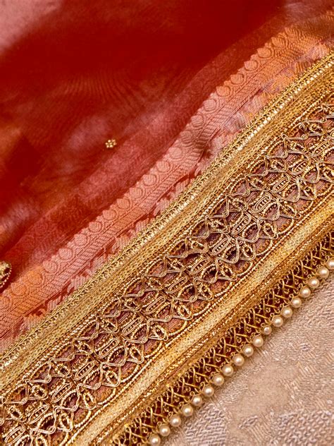 Elephant Motifs Banarasi Maharani Tissue Silk Saree with Hand Embroide ...