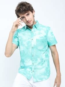 HIGHLANDER Men Printed Casual Green Shirt - Buy HIGHLANDER Men Printed ...