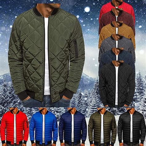 Men's Winter Coat Winter Jacket Puffer Jacket Quilted Jacket Casual ...