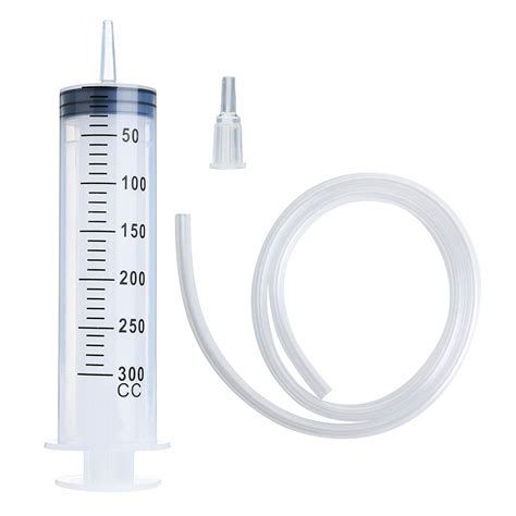 300ml Syringe with Tube, Extra Large Plastic Syringes with Tubing for ...
